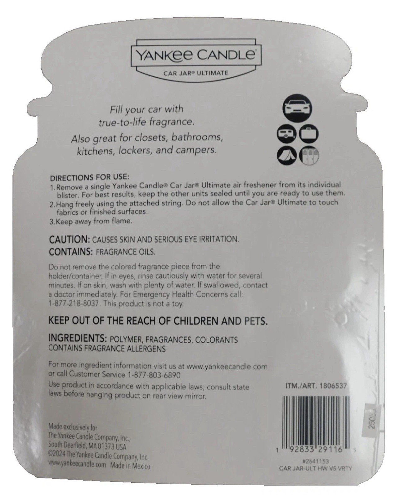 Yankee Candle Car Jar Ultimate Multipack 5 Air Fresheners gallery