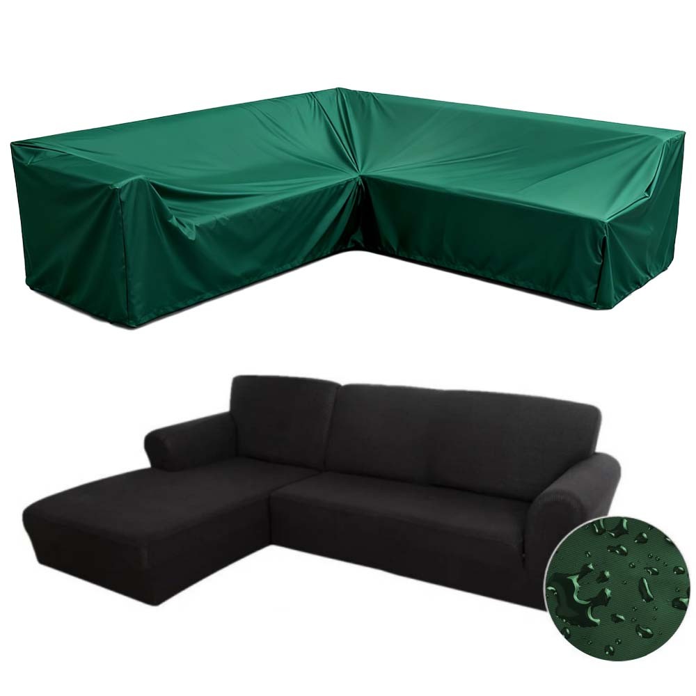 L Shape Corner Outdoor Sofa Cover Waterproof Rattan Corner Furniture V Shape gallery