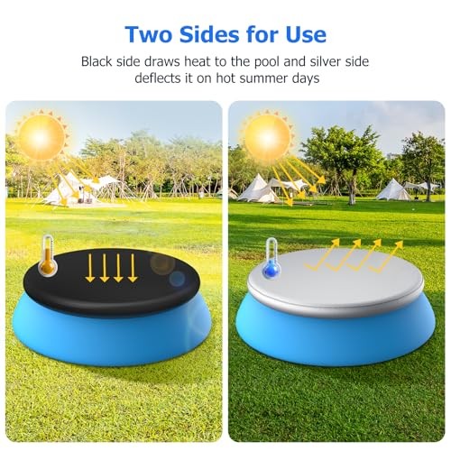 12 ft Round Pool Cover, Compatible with Intex/Bestway Outdoor Round 12 Ft gallery