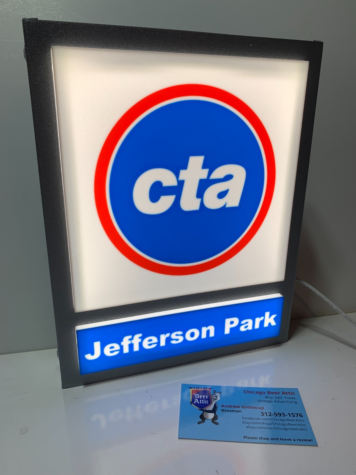 Chicago Transit Authority (CTA) lit miniature sign replicas! Customizable!! gallery