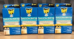 4 Boxes Raid Pantry & Flour Moth Traps. Lasts 6 months. No Insecticides. 8 Total
