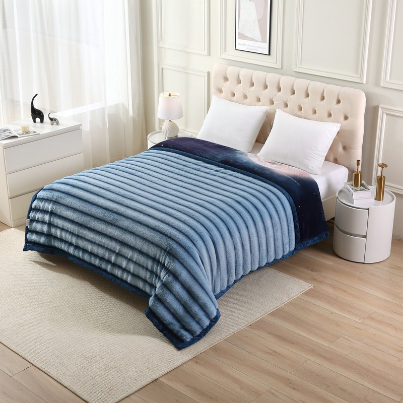 8 Pounds Heavy Thick Korean Mink Blanket 85 X 93 in Faux Fur Bed Blankets King gallery