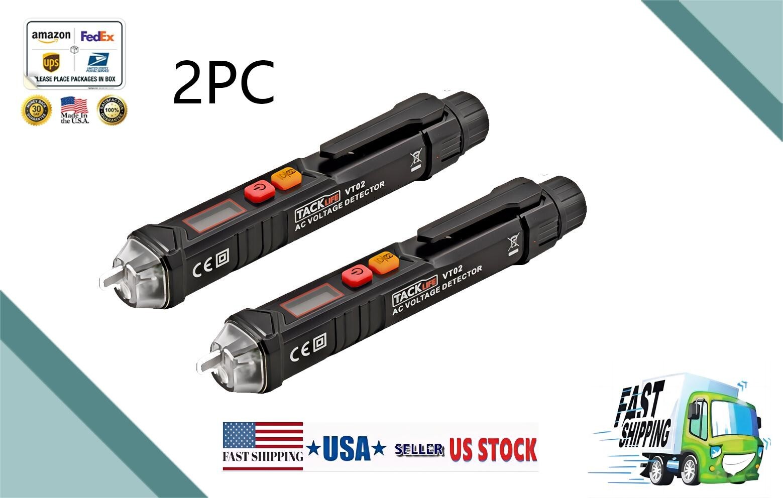 2x Non-Contact Voltage Tester Pen | Electrical Sensor Detector | Safe LED Tool gallery