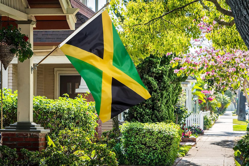 DANF Jamaica Flag 3X5 Ft Thick Polyester, Fade Resistant, Brass Grommets, Canvas gallery