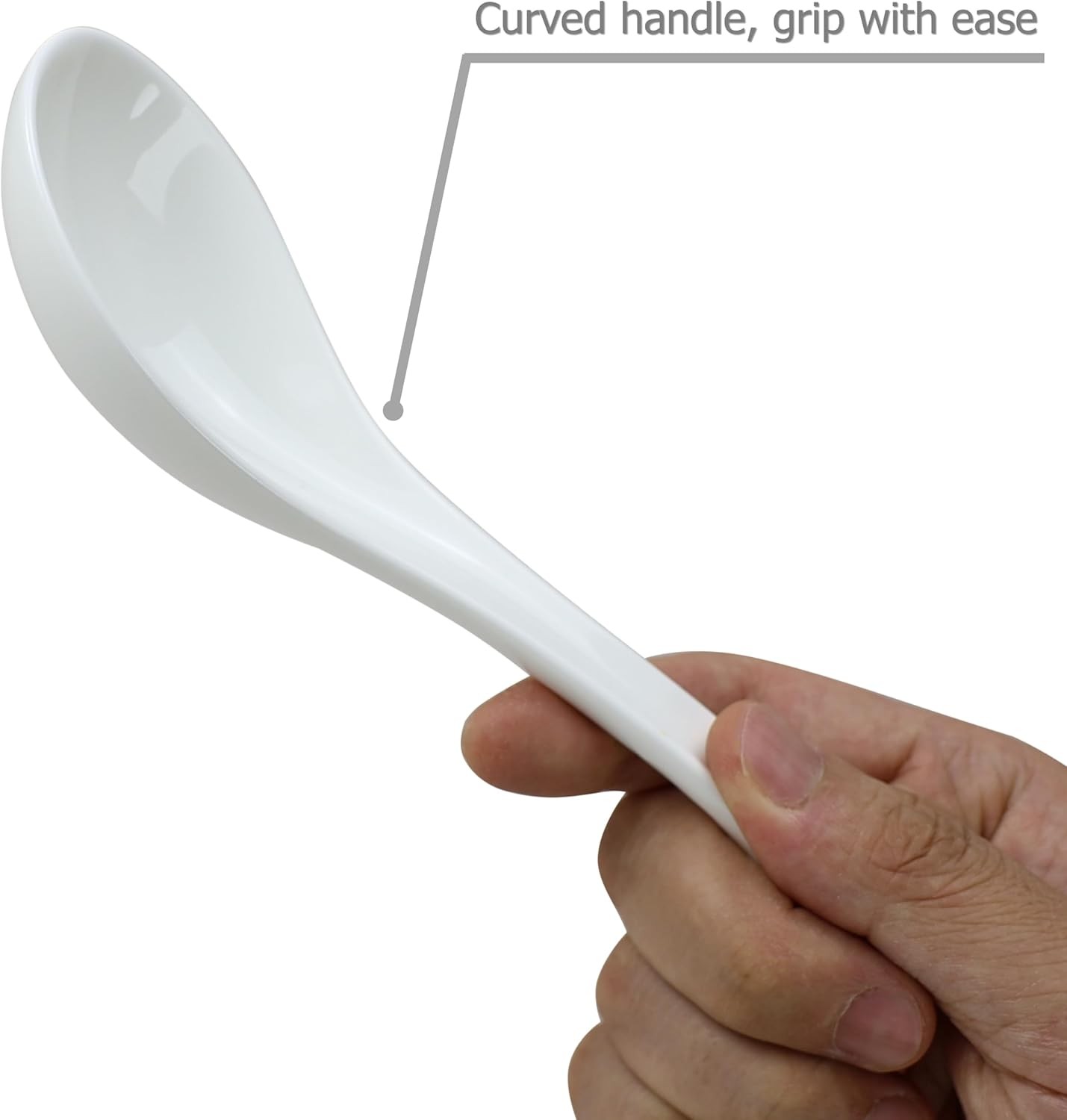 EIKS 2 Pack Porcelain Serving Spoon Soup Ladles for Serving Cooking Mixing Stews gallery
