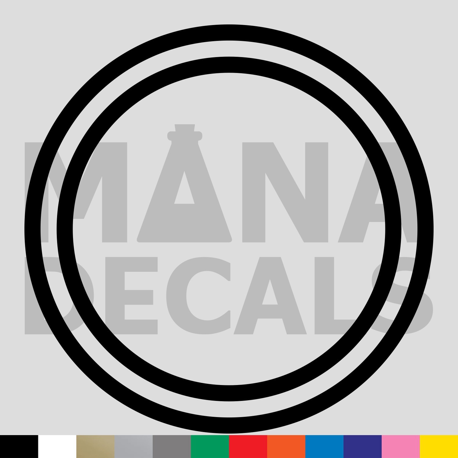 Circle Outline Vinyl Die Cut Decal Sticker - Round Shape Ring Hoop Loop Double gallery