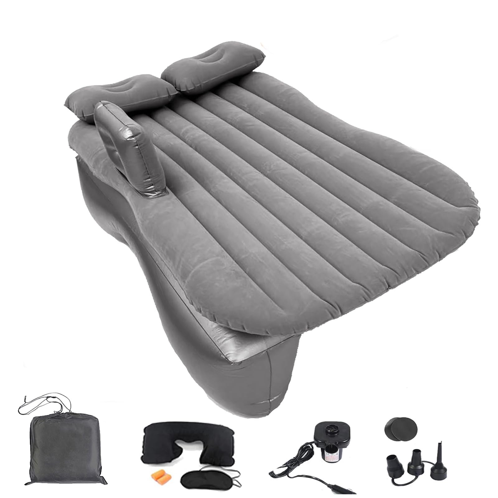 Inflatable Car Air Mattress Back Seat Bed with Air Pump53 "x 32.6" Portable T... gallery