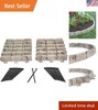 Durable No-Dig Garden Border Edging, 15 ft Stone-Look in Brown - Low Maintenance gallery