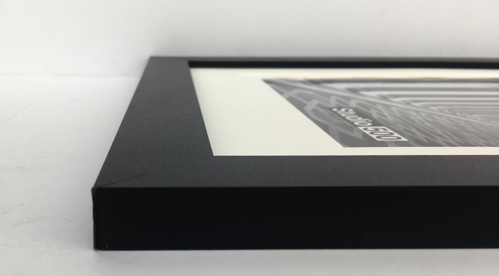 Studio 500 6PC Set 8 x 10 in Tabletop Wall Black Distressed Photo Frames 5x7 Mat gallery