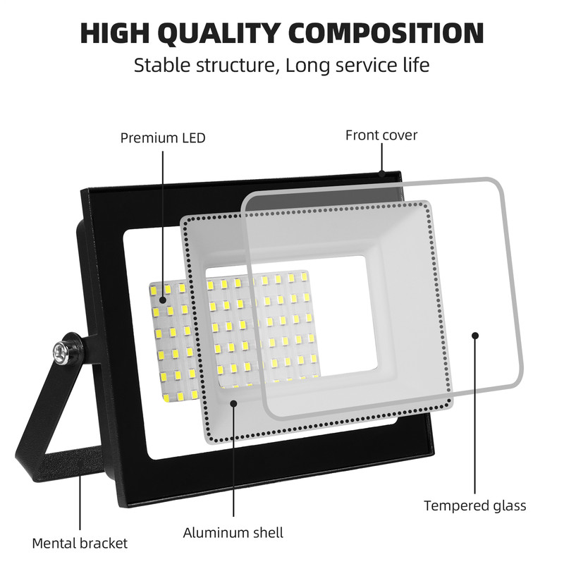 2x 50W LED Flood Light Work Light Super Bright 6500K IP66 Yard Garden Lamp 110V gallery