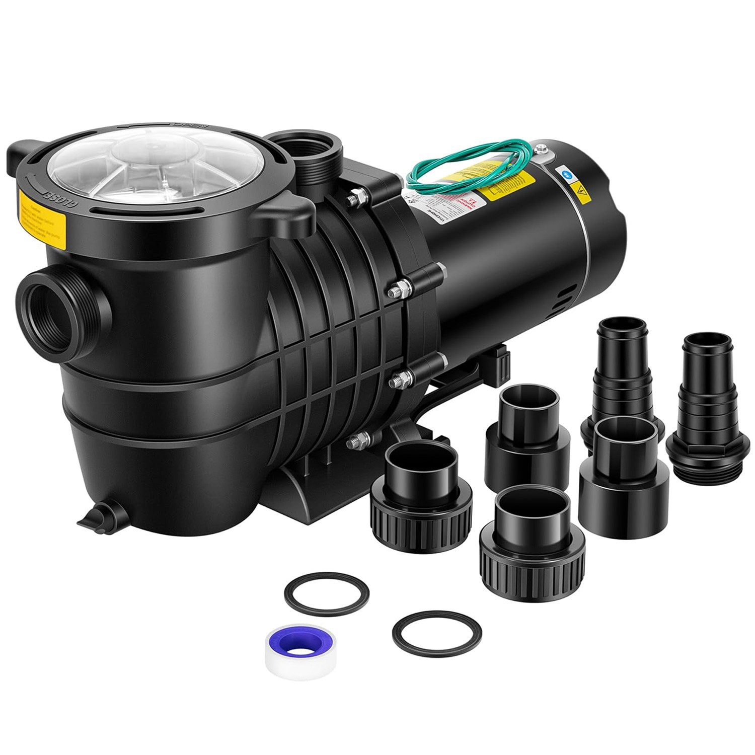 2.0HP Swimming Pool Pump 115V/230V 6800GPH w/ Self-Priming Motor In/Above Ground gallery