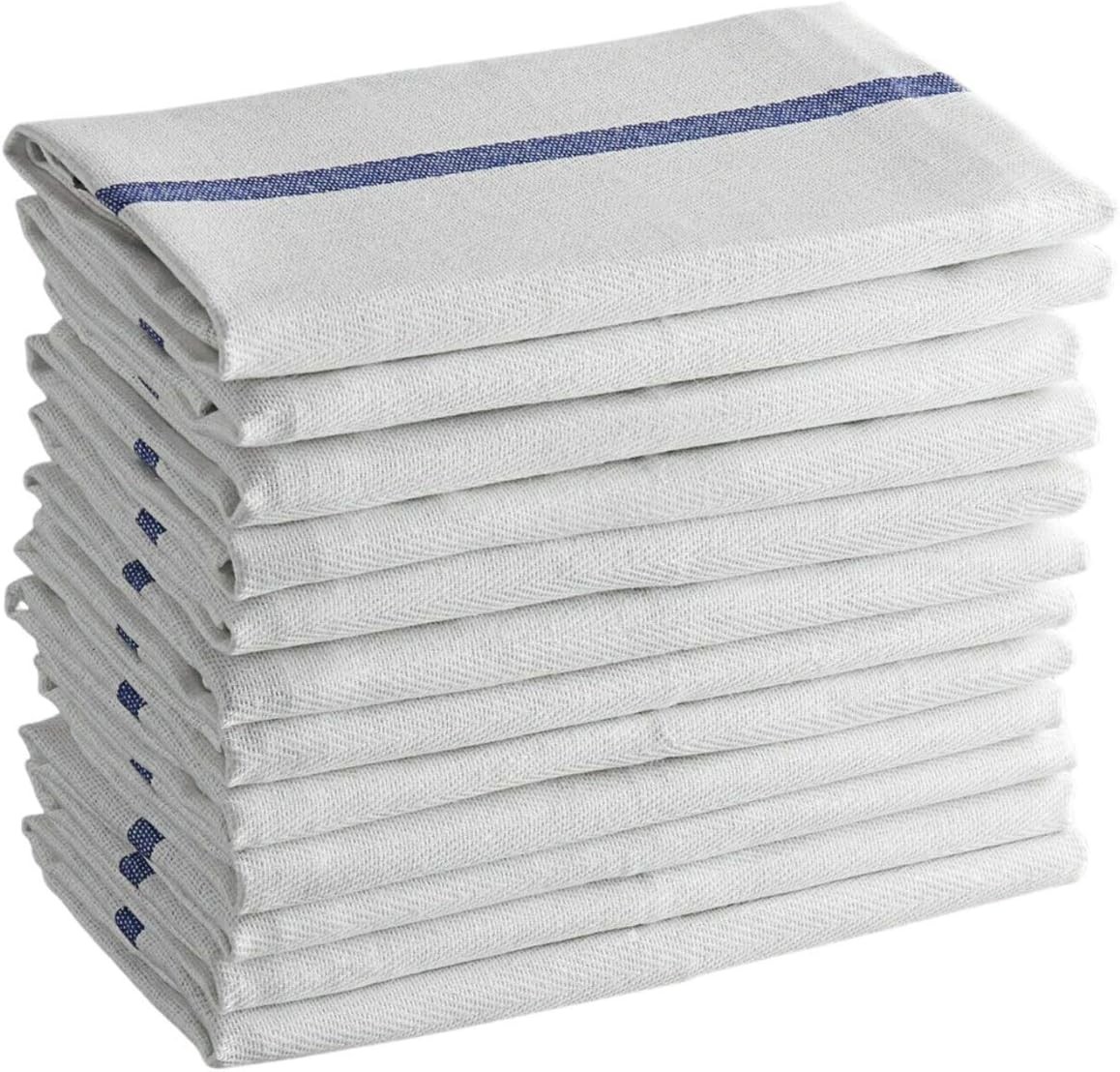 Herringbone Kitchen Towels Set – Pack of 12 – 100% Cotton, Stripe Tea Towel gallery