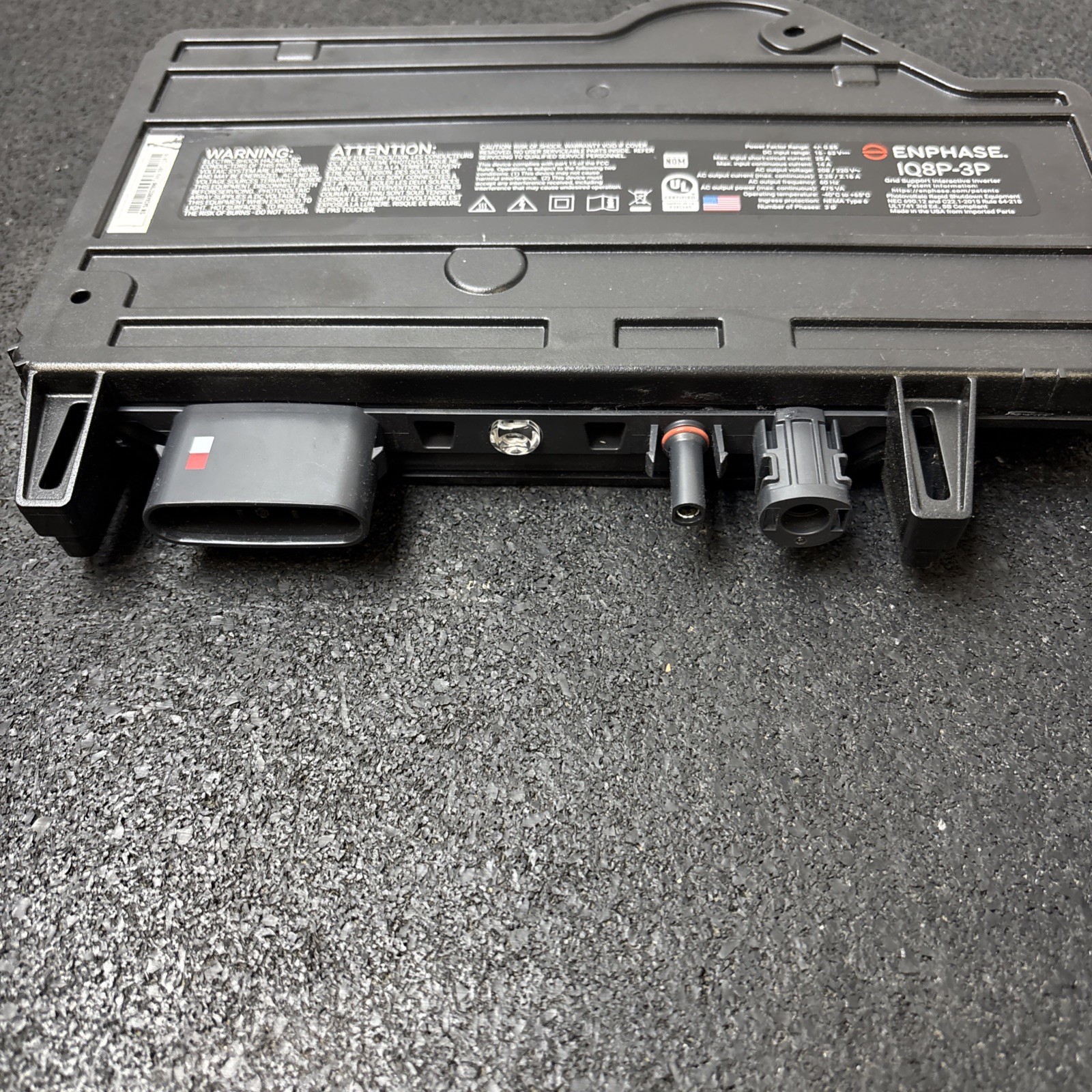 Enphase EN-IQ8P-3P-72-E-DOM-US Microinverter, 480 VA Peak Power, EN4 Bulkhead gallery
