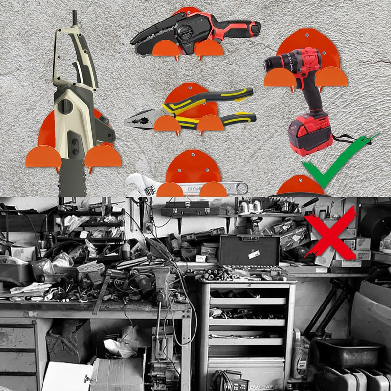 2 Pack Garage Organizer Wall Hanger – Heavy Duty Trimmer Rack for Weed Eater, We gallery