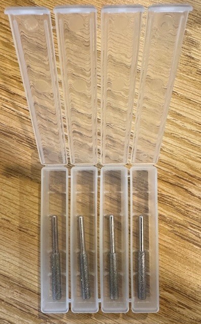 4 pc 5/32" DIAMOND BURR CHAINSAW SHARPENER Stone File fits Dremel 1453 gallery