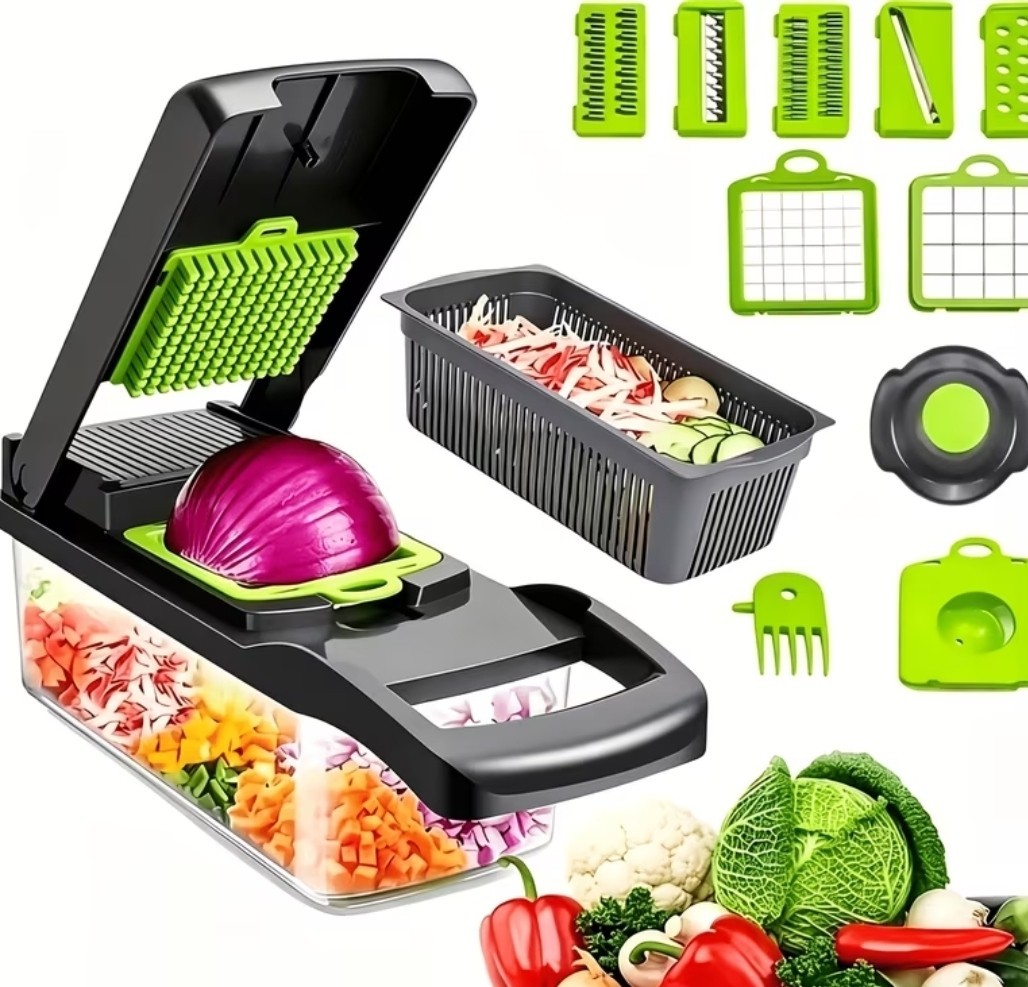 16-in-1 Multifunction Vegetable Chopper & Food Slicer – Kitchen Cutter, Dicer gallery