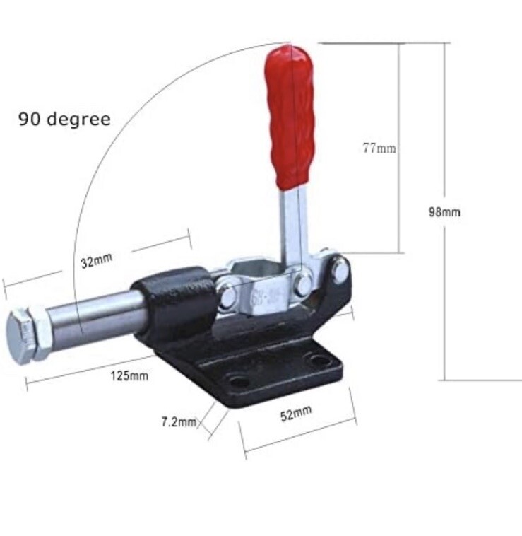 Pull Push Action Toggle Quick-Release Clamp 500 lbs/227kg Holding 32mm Stroke gallery