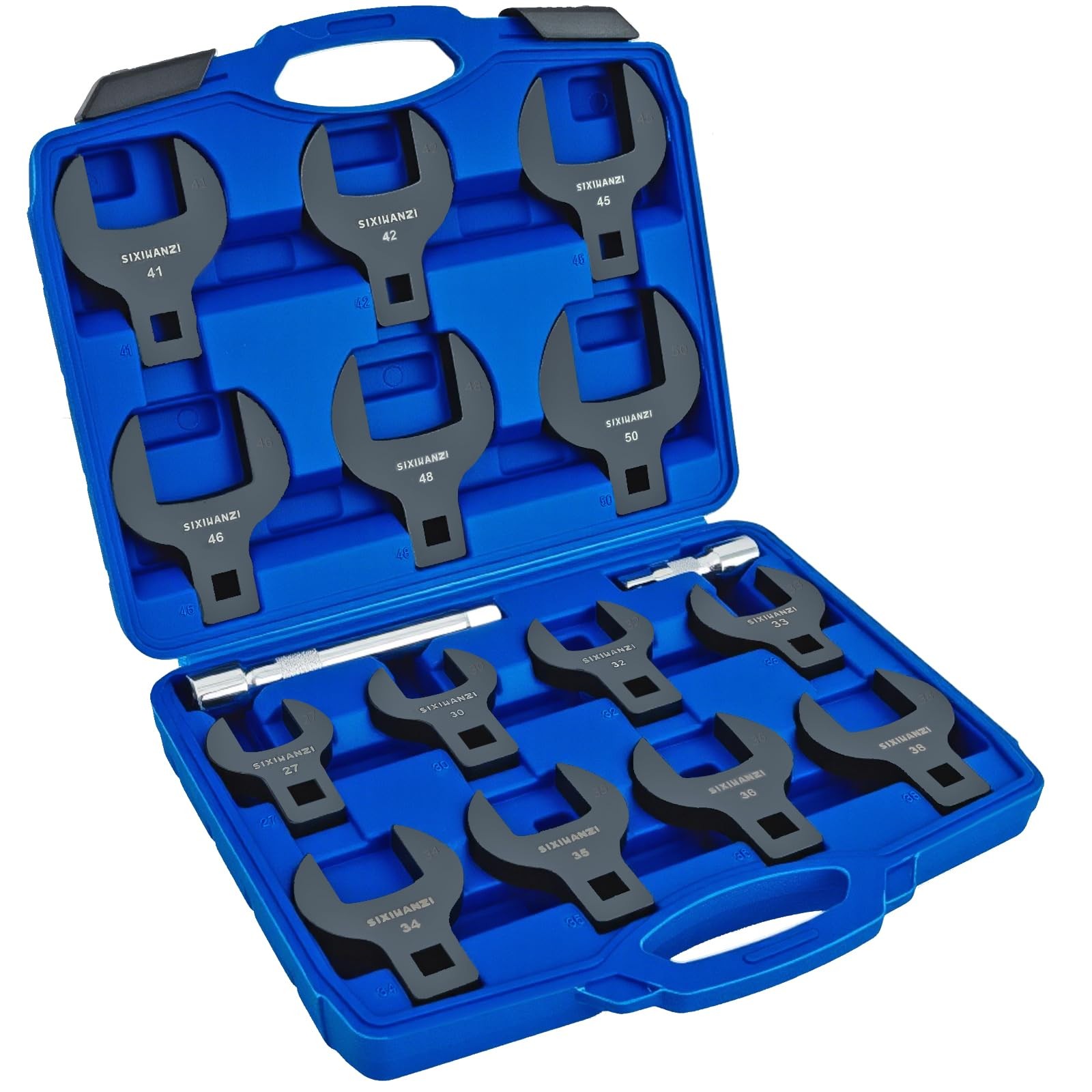 16 Piece Metric Jumbo Crows Foot Wrench Set, 1/2" Drive Cr-V Steel Crowfoot W... gallery