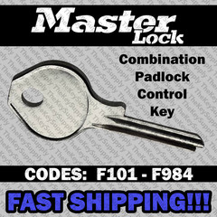 Master Lock Combination Override Key Cut to Your Code F101 – F984