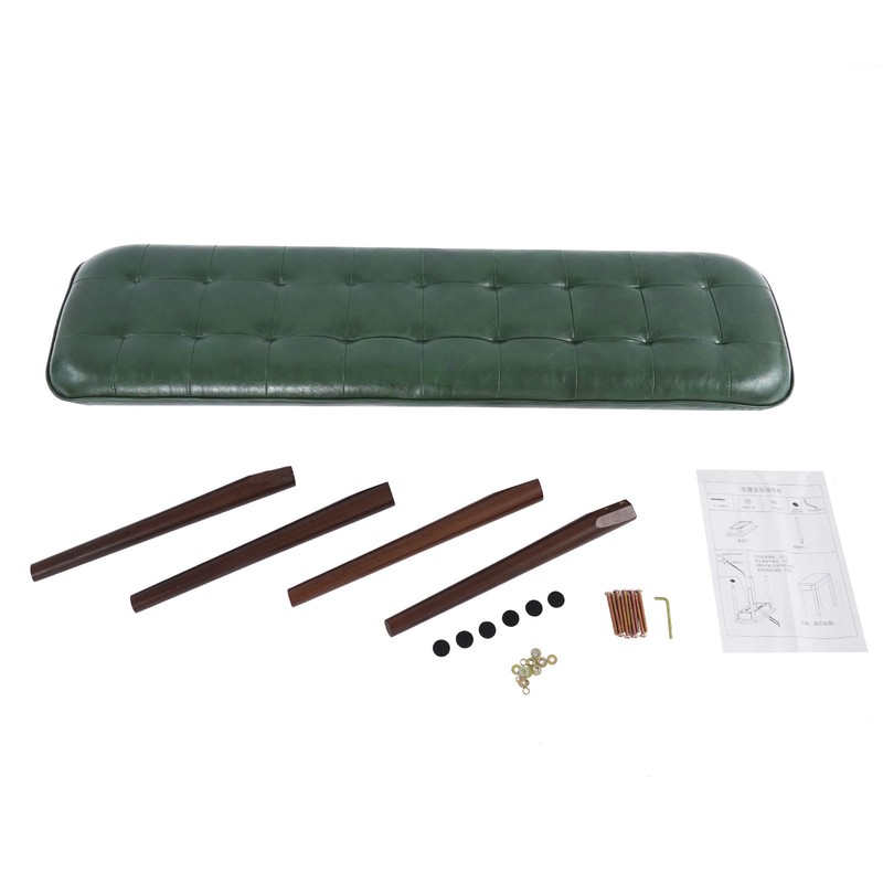 47" Solid Wood PU Bench, Solid Wood Bench for Home and Commercial Use 330.69lbs gallery