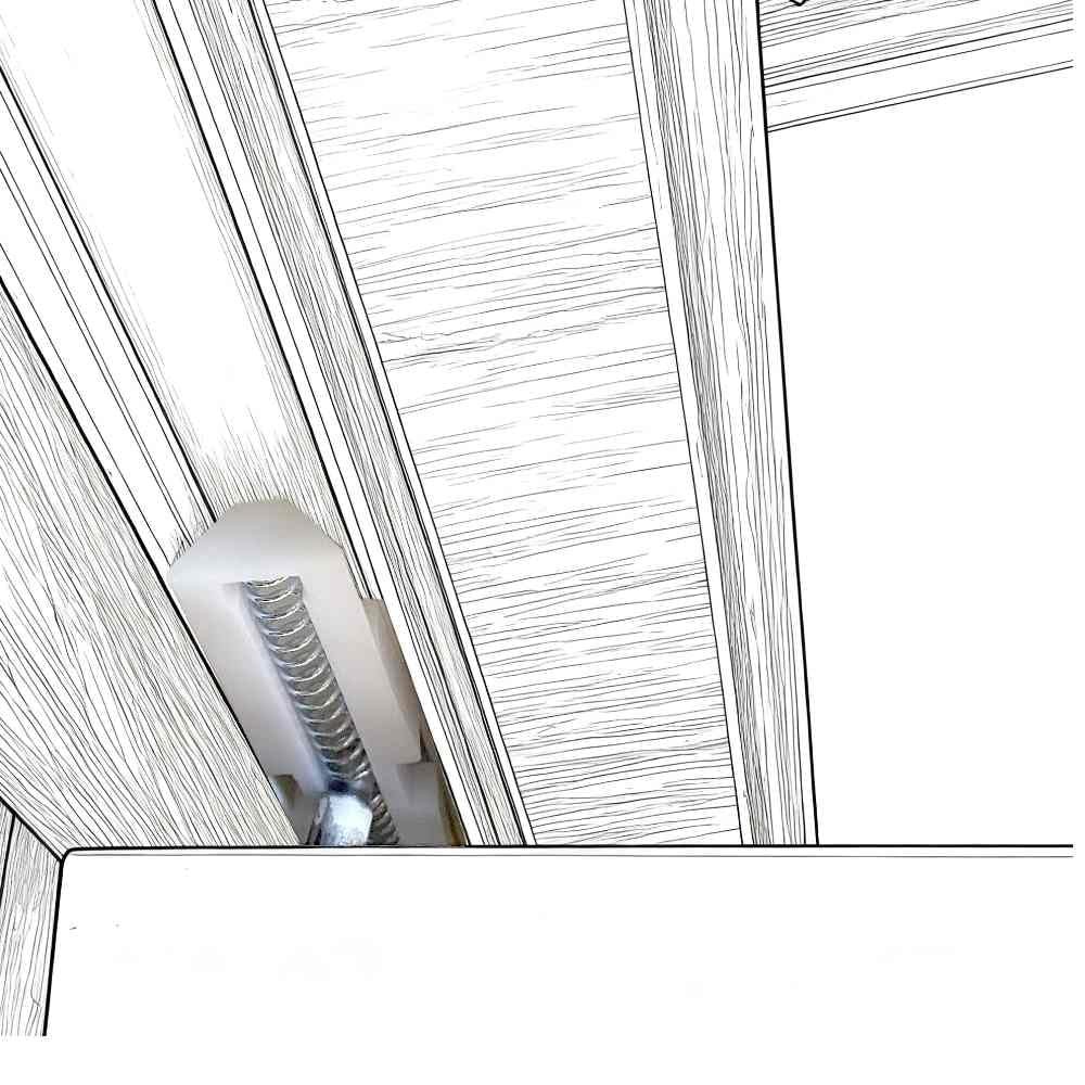 2pcs Bi-Fold Door Slide Guide, Nylon Bifold Closet Door Spring for Top Mount ... gallery