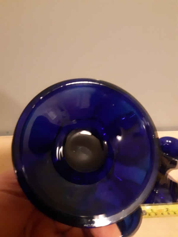 Cobalt Blue Pair Candlesticks Tea Light Holders gallery