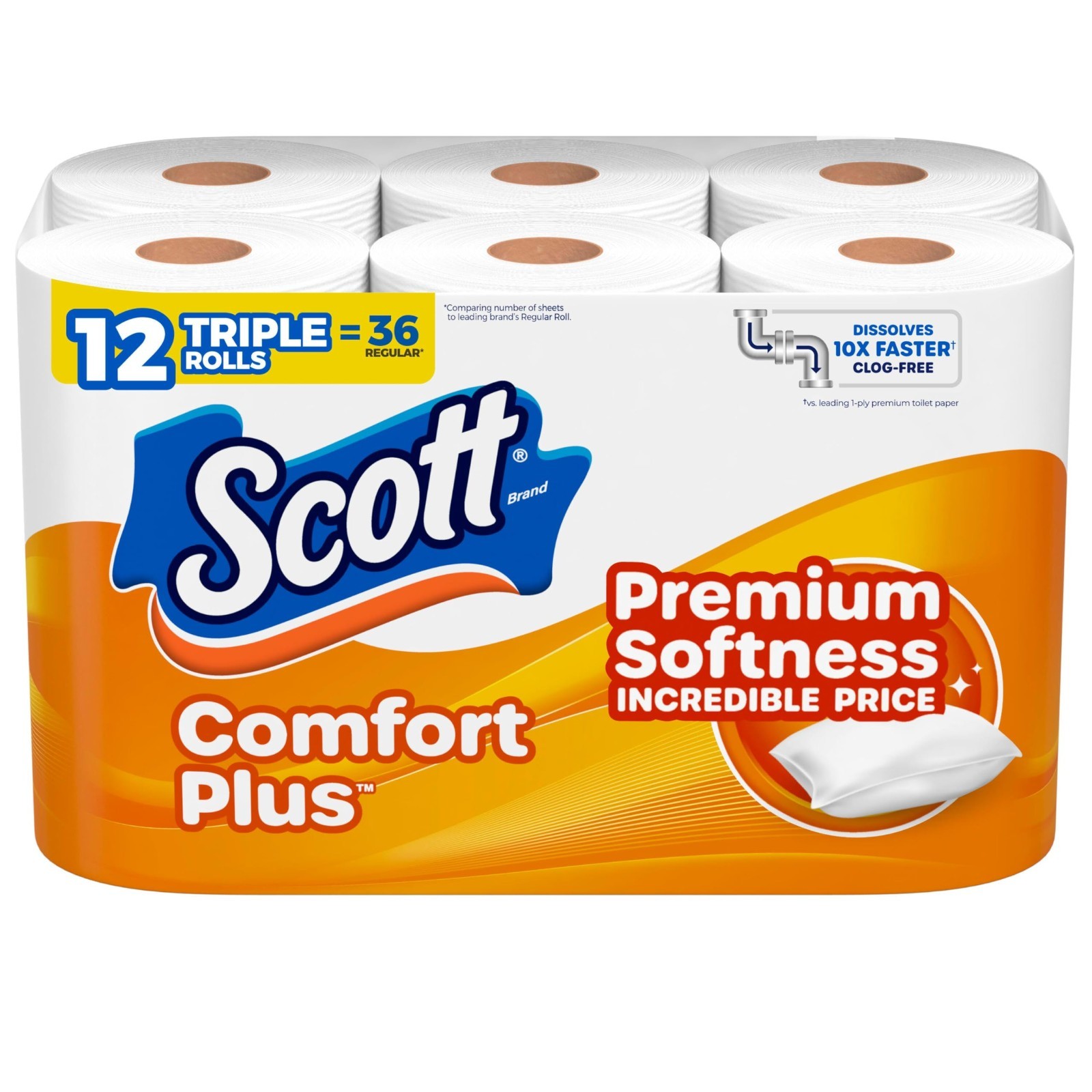 Comfortplus Toilet Paper, 12 Double Rolls, 231 Sheets per Roll, Septic-Safe, 1-P gallery