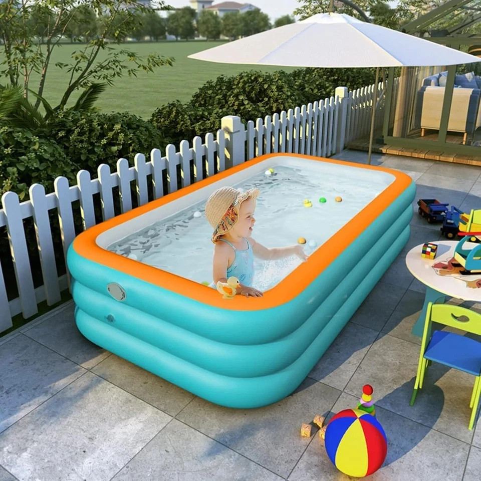 102"x63"x22" Extra Large Family Inflatable Swimming Pool for Kids Adults Pools gallery