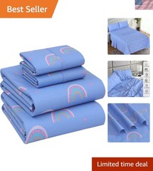 100% Cotton Percale Sheets Queen Size – Crisp Cooling Bed Sheets for Hot Slee…