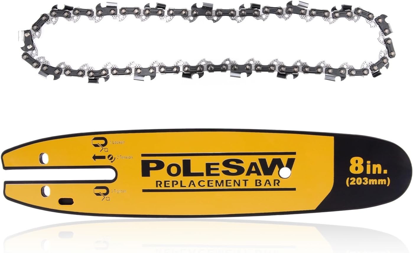 8-Inch Pole Saw Replacement Bar and Chain Combo, Guide Bar DWZCSB8, Compatible w gallery