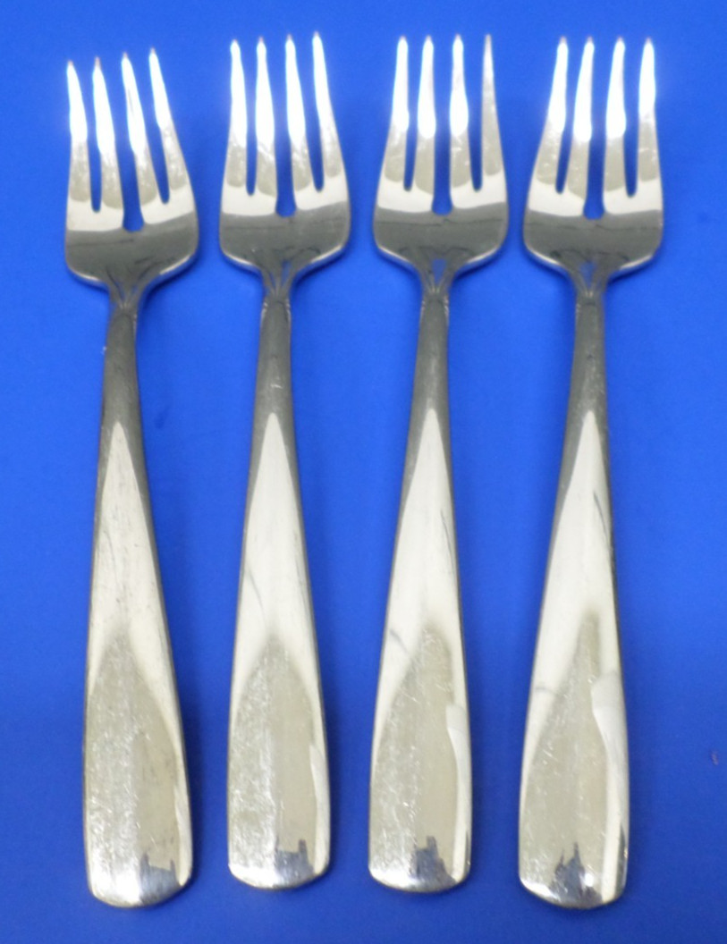 4 - Oneida EQUATOR All Glossy Stainless USA Flatware 6 3/4" SALAD FORKS gallery