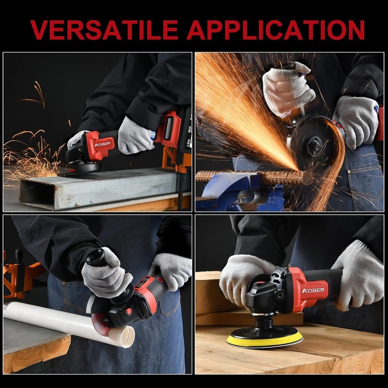 21V Cordless Angle Grinder Tool, 4-1/2 Inch Power Brushless Cut Off Grinder, ... gallery