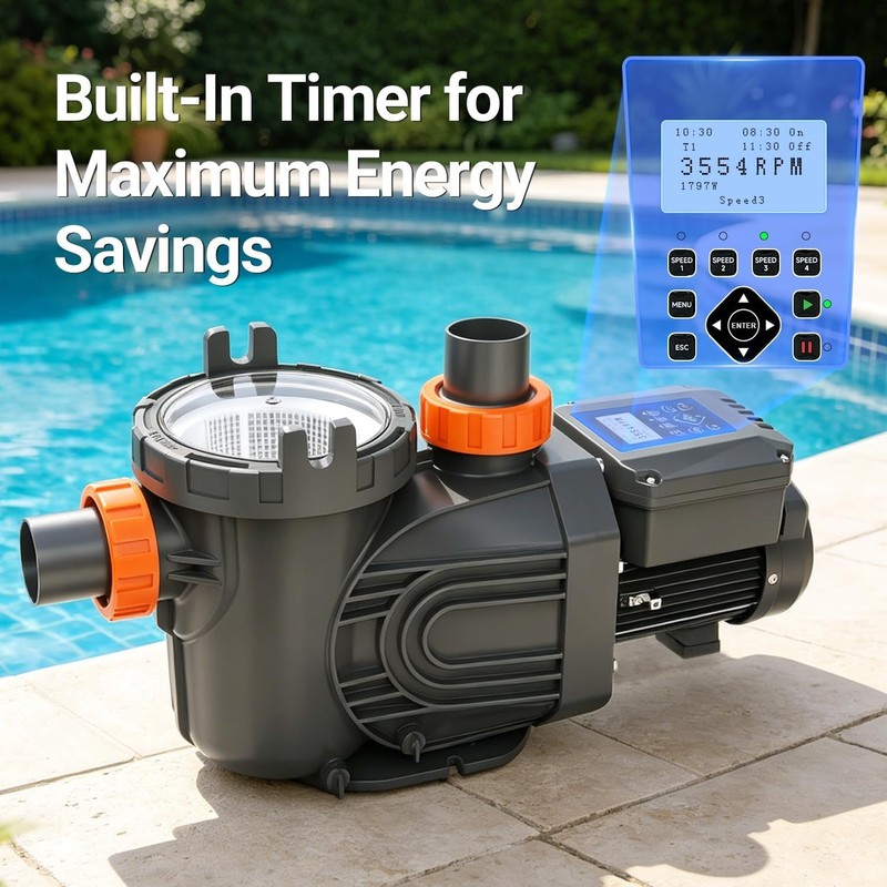 1.8-3.0 HP Variable Speed Pool Pump VAR Above Ground Swimming Pool Pump Inground gallery