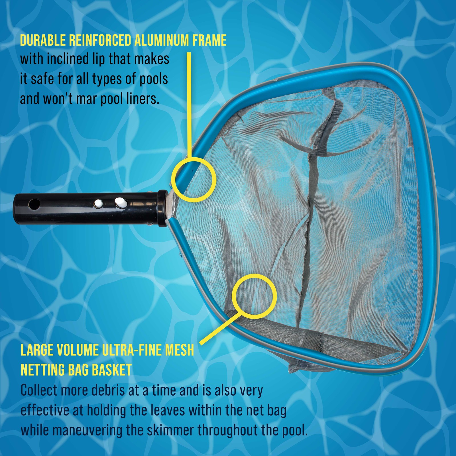 U.S. Pool Supply 11" Swimming Pool, Spa Leaf Skimmer Rake Net, 11" Deep Mesh gallery