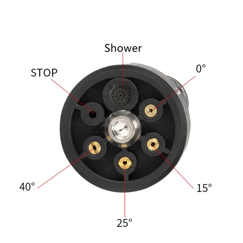 6 in 1 1/4" Multi-functional 500 PSI Adjustable Cleaning Washer Nozzle gallery
