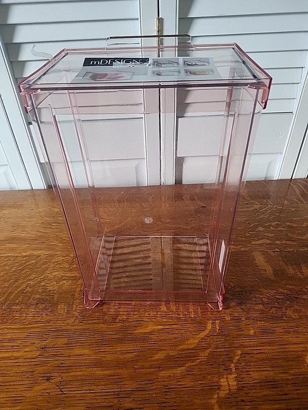 mDesign Pink Stackable Storage Drawer 12"x8"x6" New gallery