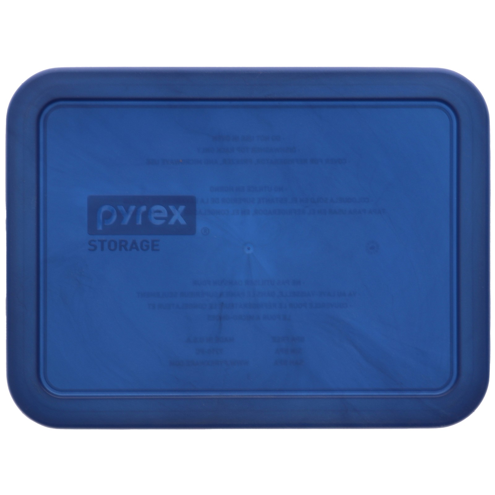Pyrex 7210-PC-TR 3-Cup Translucent Marbled Blue Replacement Food Storage Lid gallery