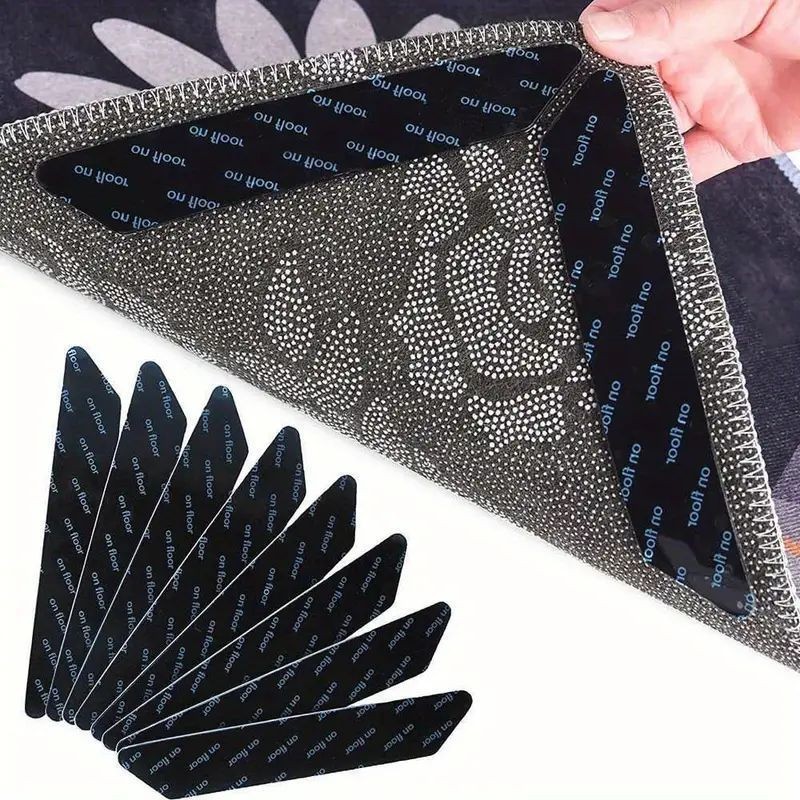 8PCS Carpet Mat Grippers Non Slip Rubber Rug Sticker Skid Tape Reusable Adhesive gallery
