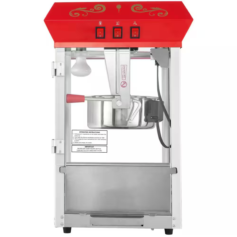 Popcorn Maker, 850 W Popcorn Popper Machine, 8 Oz Kettle Makes 48-Cups per Batch gallery