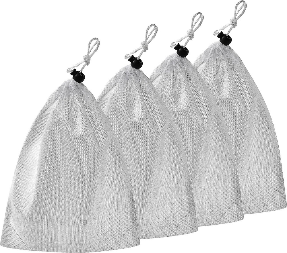4 Pool Vacuum Filter Bag, Pool Cleaner Bag for Aquariums Ponds, 9 x 14 Inch