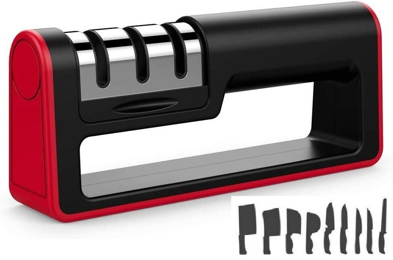 Knife Sharpener Professional Ceramic Tungsten Kitchen Sharpening System 3 Stage gallery