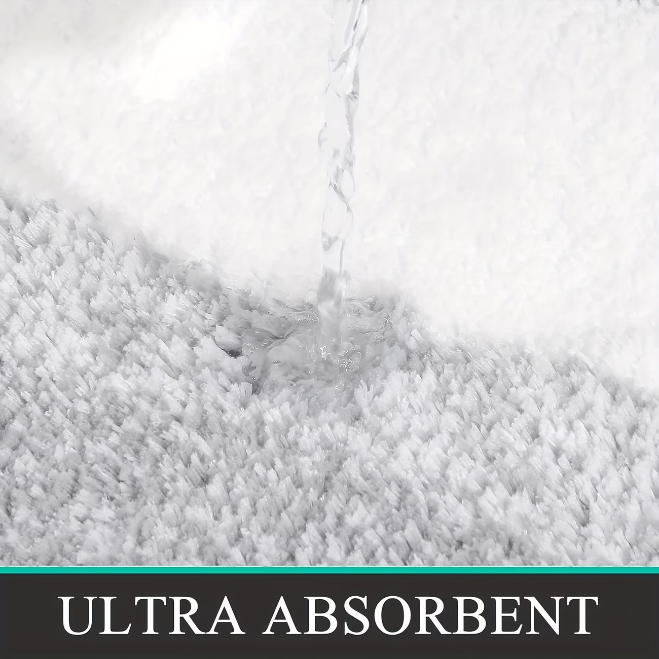 3Pc Plush Bathroom Rug Set Non-Slip Shaggy Absorbent Bath Mat Contour Toilet Rug gallery