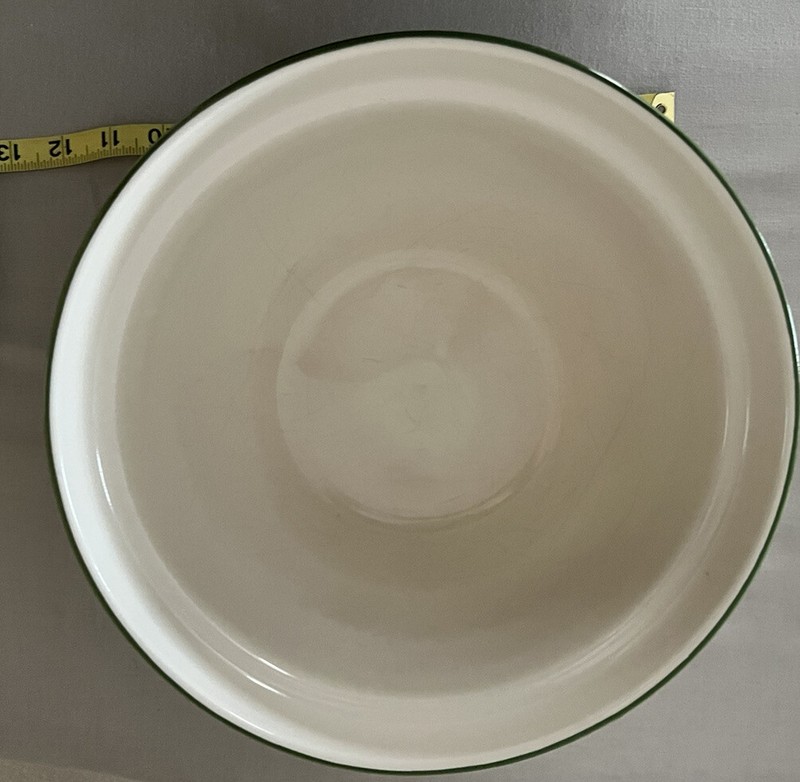 Green and Red Embossed Cherry Patterned 11.5" plate and 8.5" Bowl Set gallery