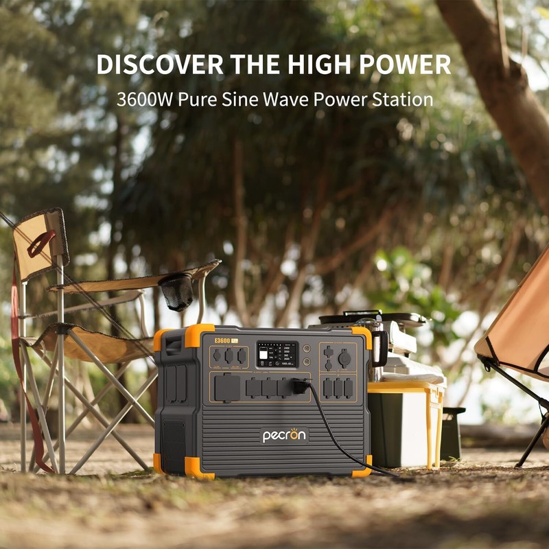Used pecron E3600LFP Portable Power Station 3072Wh 3600W LiFePO4 Battery Home gallery