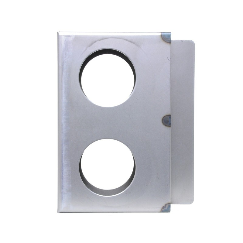 Gate Lockbox Double Hole Weldable Steel 6 3/4" x 4 3/8" x 1 1/2" Unpainted gallery