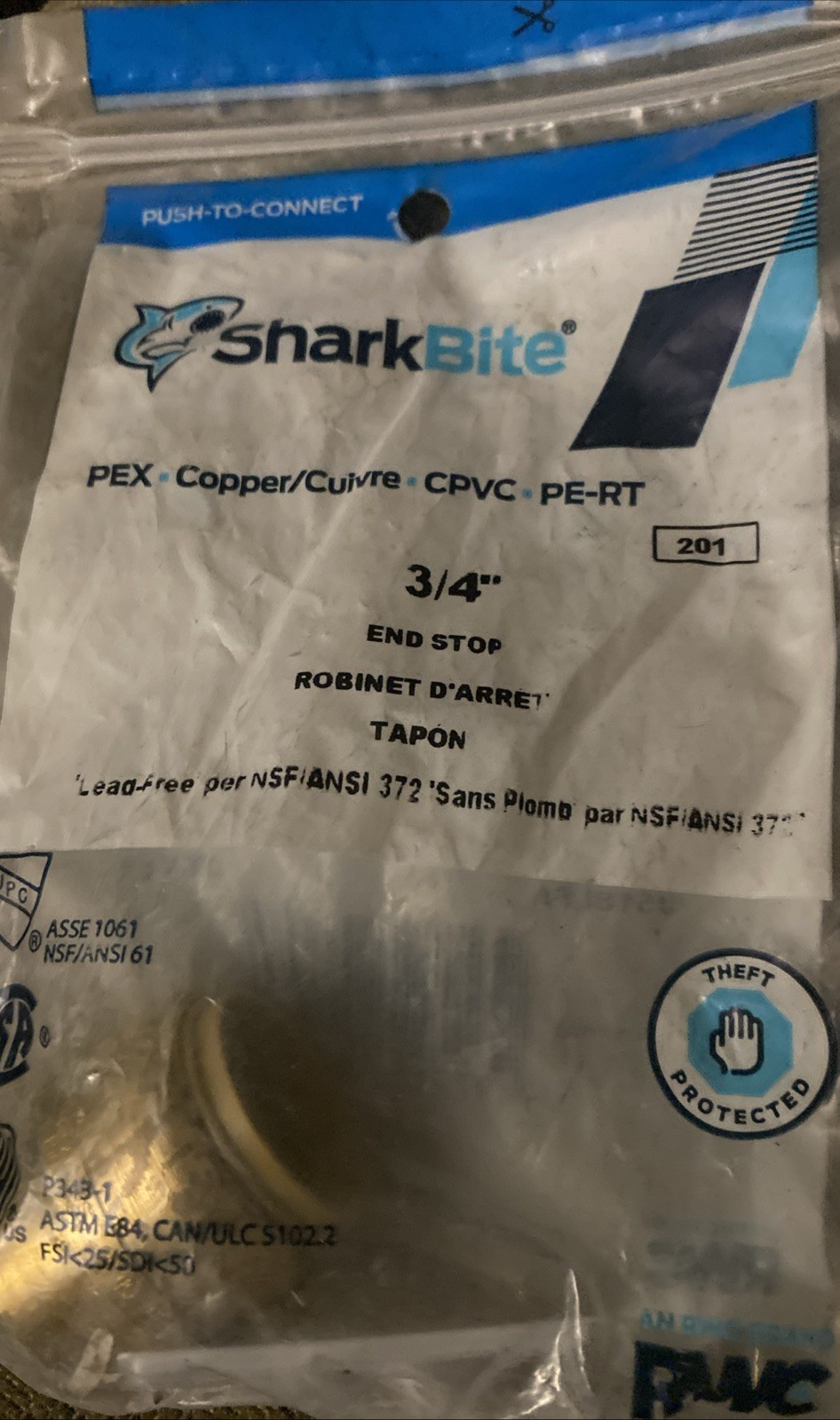 SharkBite 3/4 in. Original Version Push-to-Connect End Stop, U518LFA gallery