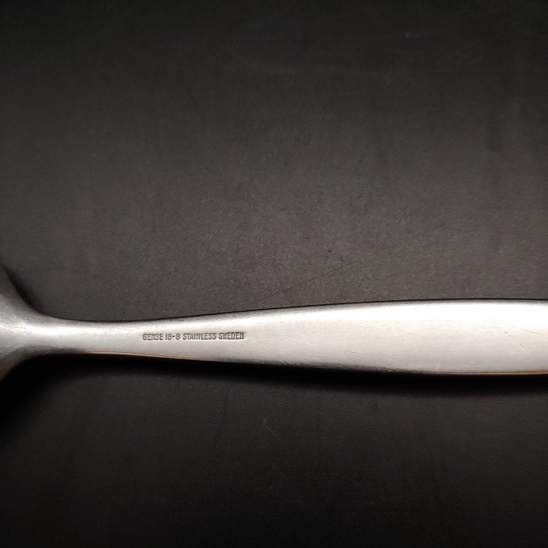 2 Gense Focus Tablespoons Serving Spoons - 7 7/8" Satin Stainless Steel Sweden gallery