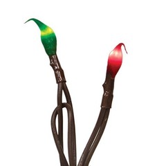 NEW PRIMITIVE SILICONE BULB LIGHT STRAND RED GREEN Bulbs 50 Ct INDOOR ONLY Farm