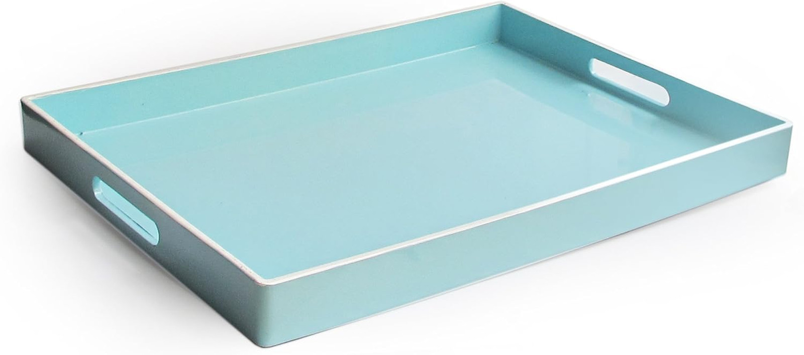 Carry 14 X 19 Inches Rectangular Tray with Handle, 14 X 19 Inch, Teal, (1270065) gallery
