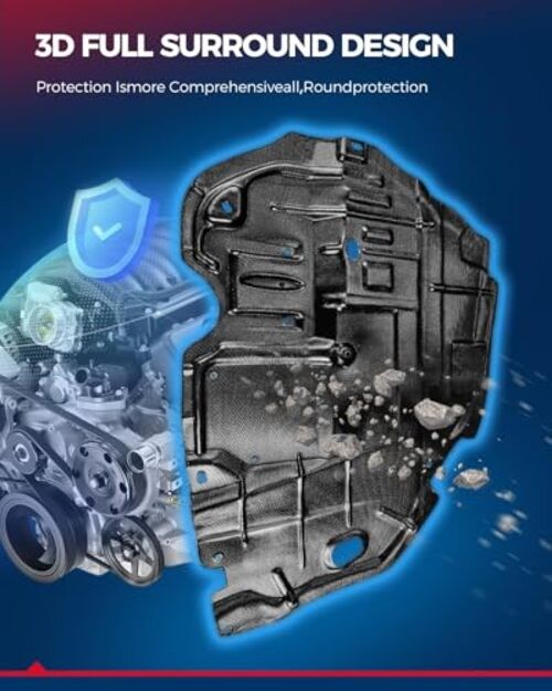 Engine Splash Shield Front Lower Under Cover Compatible LX1228105 LX1228106 gallery